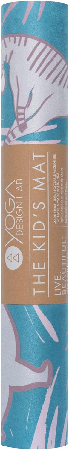 Yoga Design Lab The Kids Yoga Mat | Environmentally Friendly + Supportive + Colourful | Non-Toxic | Ideal for Yoga, Gymnastics, Exercise, Athletics | Includes Carry Strap