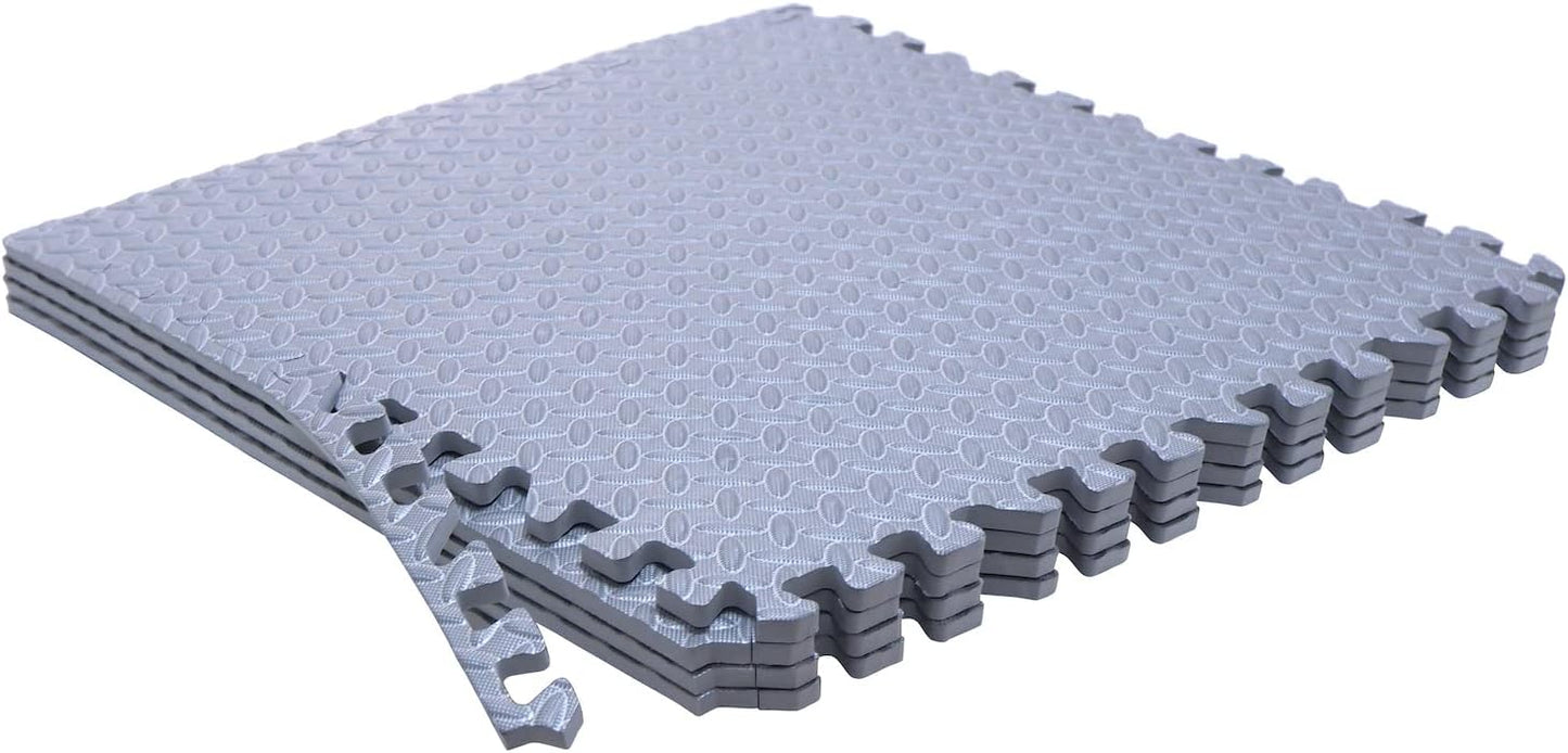 HTTMT- 8X(32 Sqft) Pink Gym Floor Mat 24x24 EVA Foam Interlocking Exercise Fitness Puzzle Floor Gym Yoga Mat Workout Pad [P/N: MTET-HOME012-8PC]