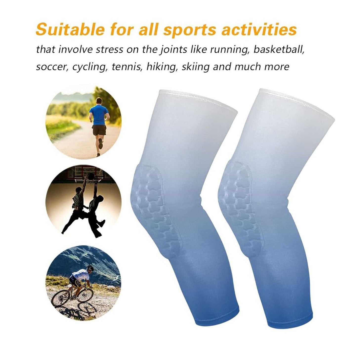 Dark Red Black Gradient Sports Knee Pads Youth Volleyball Basketball Knee Pads Long Leg Sleeves Braces Compression Wrestling Knee Pads for Boys Girls Football Dance Yoga