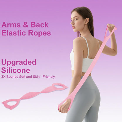 Pilates Kit, Home Pilates Equipment Set with Pilates Ring, Pilates Ball and 5 Resistance Bands, Core Strength Training Workout Kit for Flexibility & Muscle Toning