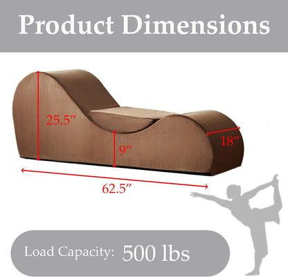 Yoga Chair, Yoga Chaise Lounge Chair Indoor, Yoga Chairs for Adults Exercise, Stretching, Relaxation, Ergonomic Design, Tantra Chair for Bedroom Living Room