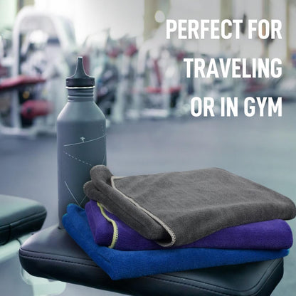 SINLAND Microfiber Gym Towels Super Absorbent Compact Travel Workout Towel Quick Dry Camping Sweat Towel for Sports Beach Swimming Backpacking Hiking and Yoga Men Women 16 Inch X 32 Inch