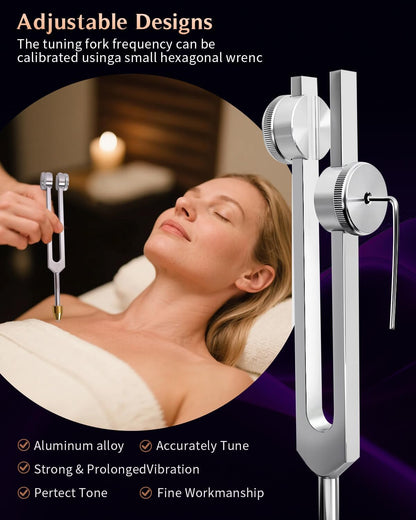 Tuning Forks for Healing Set – Includes 128Hz, 136Hz, 256Hz, 384Hz & Activator, Perfect for Healing, Chakra, Sound Therapy, Keep Body, Mind and Spirit in Perfect Harmony
