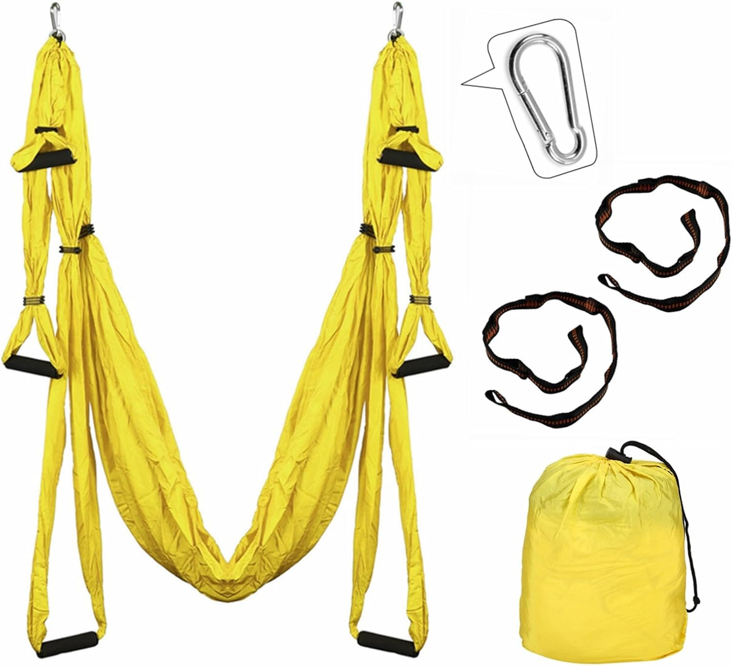 Aerial Yoga Hammock 250x150cm/98.43x59in Parachute Fabric Swing for Inversion Fitness