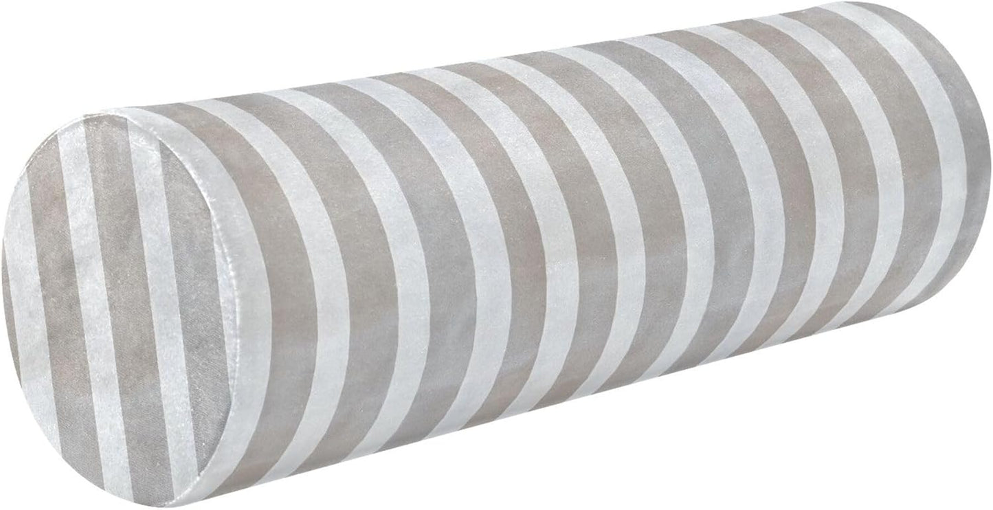 Yoga Bolster Pillow Round Neck Roll Pillow Bed Round Pillow for Baby Cylinder Decorative Pillow Bolster Pillow Covers with Zipper Gold Stripe