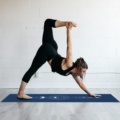 Hot Yoga Mat Towel with Corner Pockets Yoga Towels for Hot Yoga Non Slip with Travel Bag Sweat Absorbent Yoga Blankets Mat Cover for Workout Gym 70"x26" (Mountain-01, 70x26)