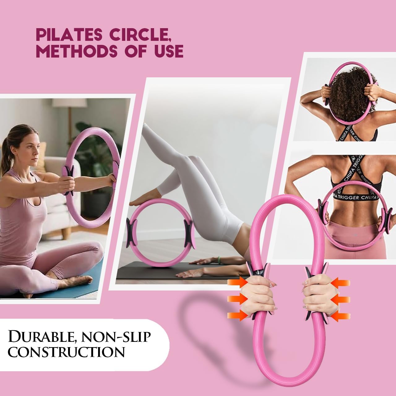 Yoga Starter Set,Home Pilates Essentials Kit Pilates Ring and Ball Set for Women Workouts,Pilates Equipment with 10inYoga Ball Figure 8 Resistance Band Pilates Bands Toning Fitness Starter Set