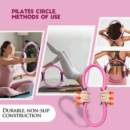 Yoga Starter Set,Home Pilates Essentials Kit Pilates Ring and Ball Set for Women Workouts,Pilates Equipment with 10inYoga Ball Figure 8 Resistance Band Pilates Bands Toning Fitness Starter Set