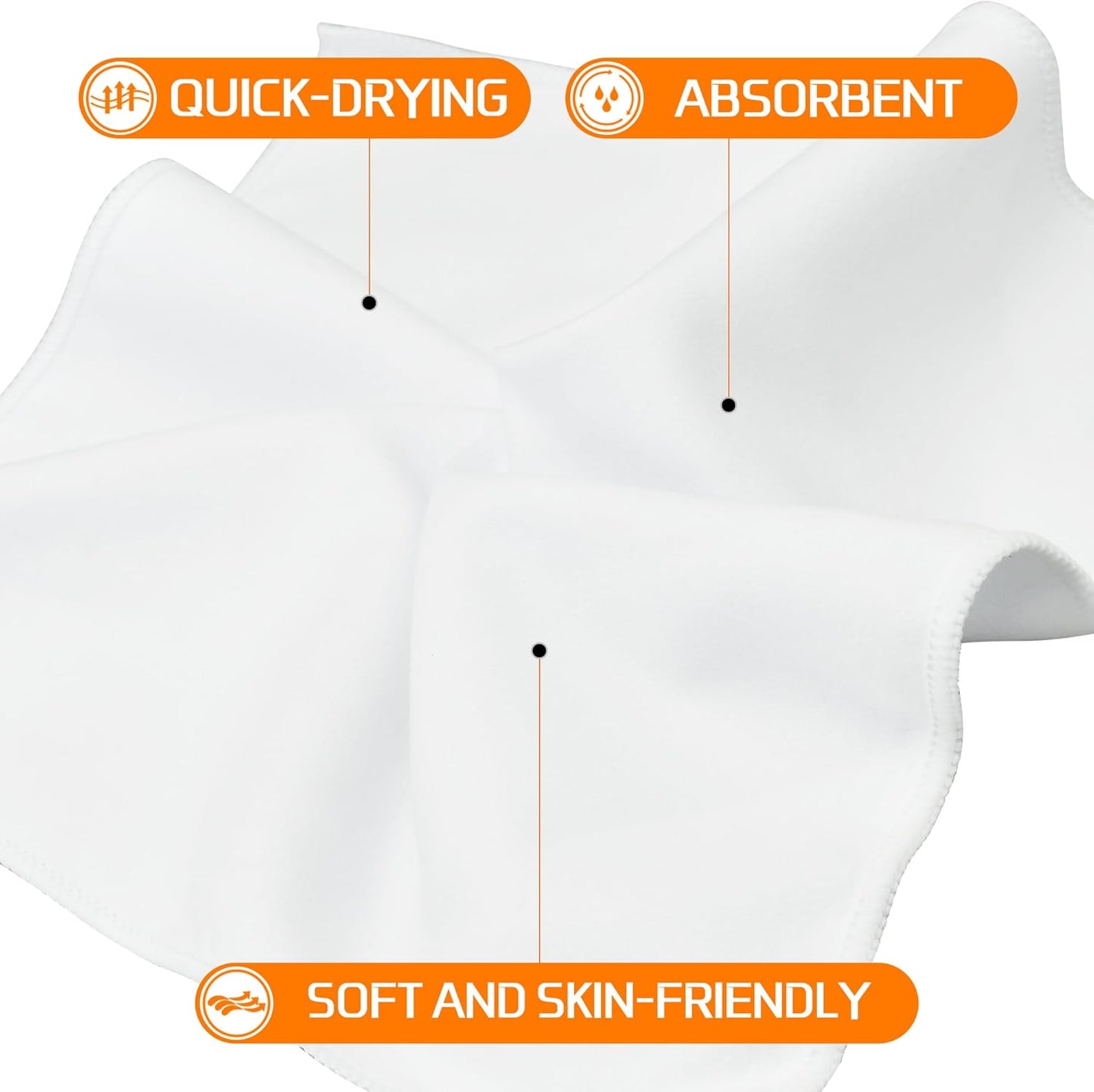 12 Pack Sweat Absorbing Handkerchiefs,Microfiber Sweat Rags Towels for Men & Women,Small Sweat Cloth for Hand,Hankies