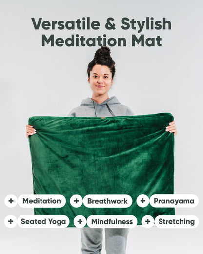 Mindful & Modern Zabuton Meditation Mat - Cotton Filled Yoga and Meditation Pad - Zabuton Meditation Cushion for Kneeling and Sitting Support - Large Rectangular Sitting Floor Pillow for Bench or Zafu
