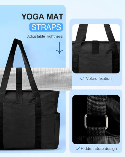 Tote Bag for Women, 26L Capacity Travel Purses Work Bag, Small Zipper Tote Bag for Travel Nurse Gym Teacher