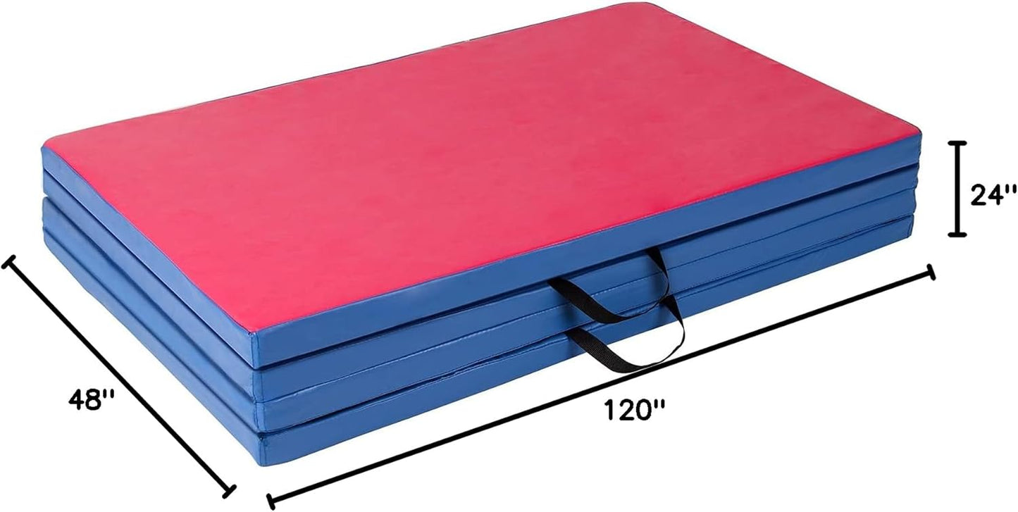Polar Aurora 4'x10'x2 Thick Folding Gymnastics Exercise Mat Aerobics Stretching Yoga Mats