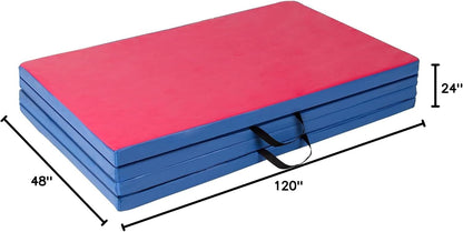 Polar Aurora 4'x10'x2 Thick Folding Gymnastics Exercise Mat Aerobics Stretching Yoga Mats