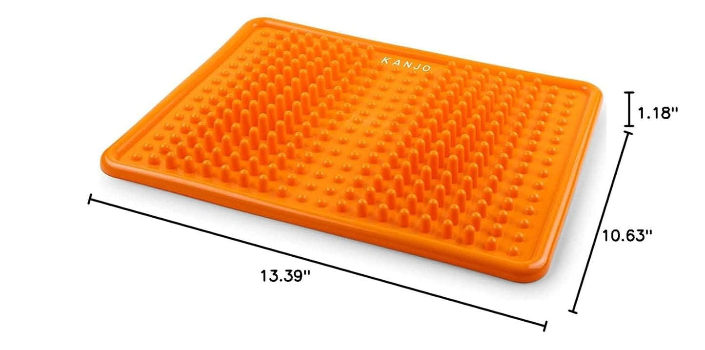 Kanjo Acupressure Foot Pain Relief Mat | Pressure Point Foot Massager for Plantar Fasciitis, Heel Pain & Arch Pain Relief | for Use at Standing Desk