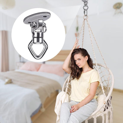 BeneLabel Swing Hanger with Bearing Swivel 800LB Capacity Stainless Steel Ceiling Mount Bracket Hanging Kit for Aerial Silks, Swings, Hammocks, Hanging Chair, Aerial Hoop, Heavy Bag, Yoga Swing