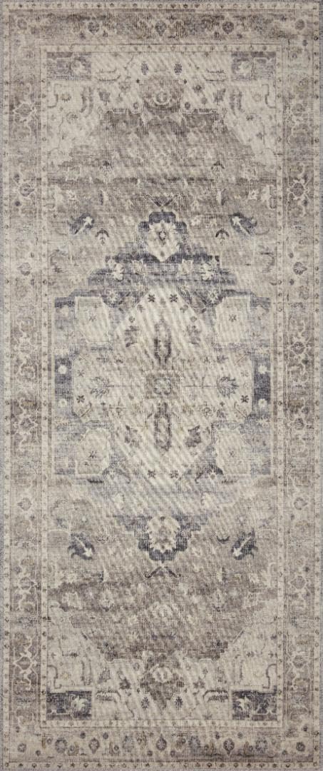 Loloi Hathaway Collection HTH-06 Blush/Multi 2'-6" x 7'-6", .25" Thick, Runner Rug, Soft, Durable, Printed, Modern, Low Pile, Non-Shedding, Easy Clean, Living Room Rug