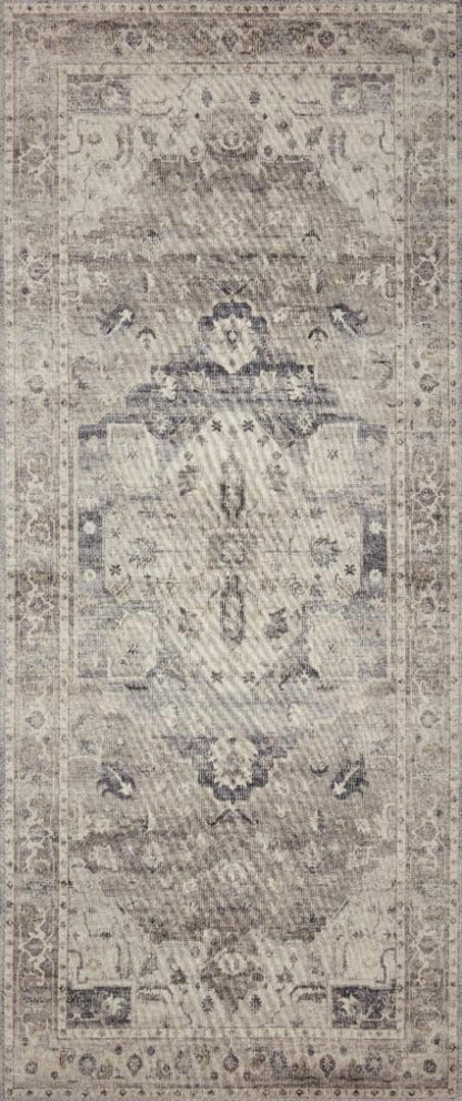Loloi Hathaway Collection HTH-06 Blush/Multi 2'-6" x 7'-6", .25" Thick, Runner Rug, Soft, Durable, Printed, Modern, Low Pile, Non-Shedding, Easy Clean, Living Room Rug