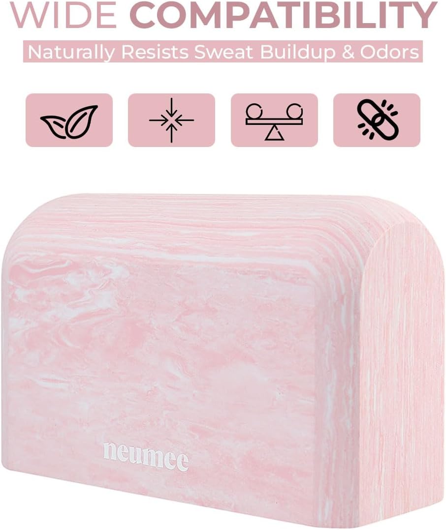 Yoga Block, 1 piece Lightweight, Arc Shape for Stable Grip, Ink Painting Design, Portable and Durable Yoga Brick for Enhanced Comfort and Support