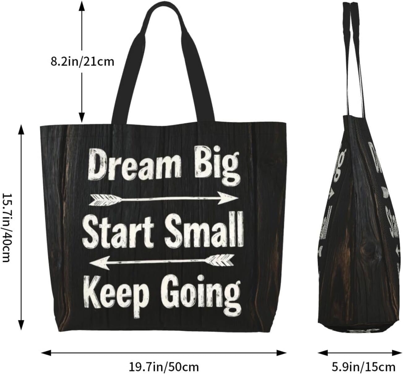 Tote Shoulder Bag Large Durable Reusable Eco-friendly Handbag Lightweight Stylish for Daily Use-19.7x15.7x5.9 Inch - Colors B