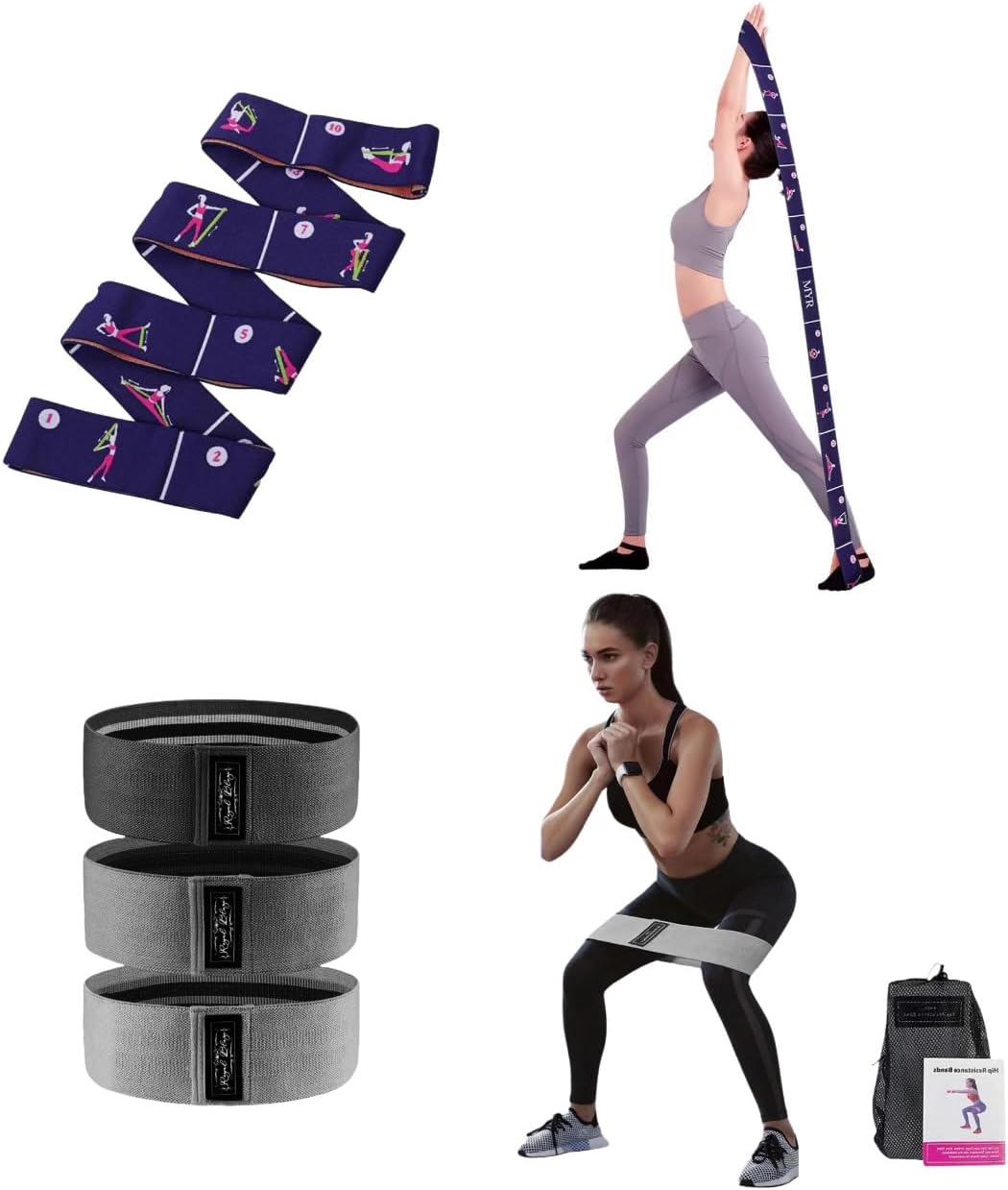 Ab Roller Home Gym Equipment – 4 Wheels Ab Wheel Muscle Roller with Automatic Rebound, Yoga Stretching Strap, 3 Resistance Bands – Comfortable Elbow Support with Non-Slip Handles – Built-in Workout Tracker