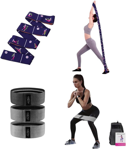 Ab Roller Home Gym Equipment – 4 Wheels Ab Wheel Muscle Roller with Automatic Rebound, Yoga Stretching Strap, 3 Resistance Bands – Comfortable Elbow Support with Non-Slip Handles – Built-in Workout Tracker