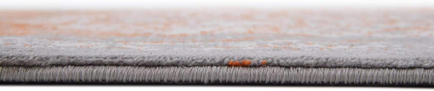 Unique Loom New Classical Collection Area Rug - Olwen (4'Round, Purple/ Gray)