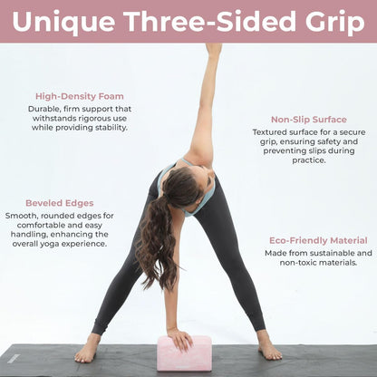 Yoga Block, 1 piece Lightweight, Arc Shape for Stable Grip, Ink Painting Design, Portable and Durable Yoga Brick for Enhanced Comfort and Support