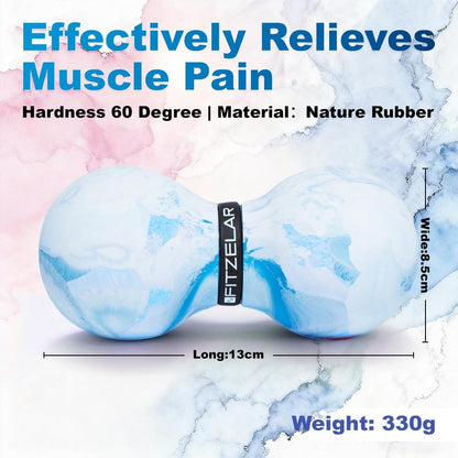 FITZELAR Massage Lacrosse Balls for Myofascial Release, Quality Certification, Massage Deep Tissue for Back and Shoulder, Trigger Point Therapy, Muscle Knots, Relieving Muscle Pain