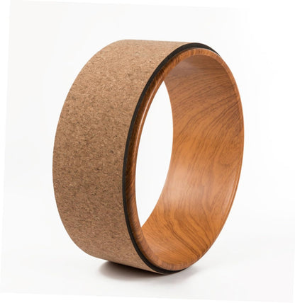 Yoga Wheel for Backbend Roller Yoga Exerciser Durable Natural Cork Perfect for Spine Stretch
