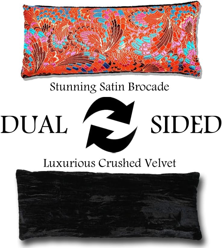 Handmade Luxe Serenity Eye Pillow - All-Natural Flaxseed - Unscented or Lavender Scented – Weighted Eye Mask for Yoga, Meditation, Hot & Cold Therapy