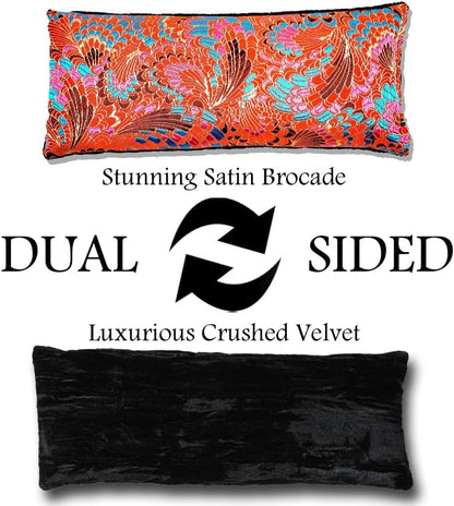 Handmade Luxe Serenity Eye Pillow - All-Natural Flaxseed - Unscented or Lavender Scented – Weighted Eye Mask for Yoga, Meditation, Hot & Cold Therapy
