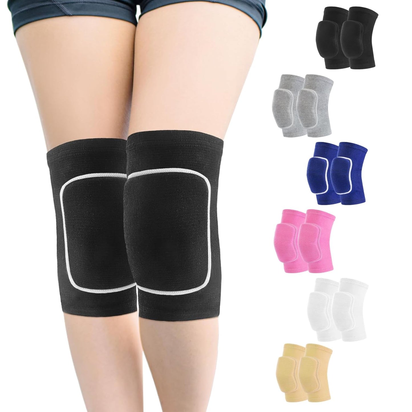 HISFFOG Volleyball Knee Pads for Women, Men, Youth, Girls, Kids, Knee brace for Volleyball Basketball Football Dance Yoga Tennis Running Cycling Workout Climbing Wrestling