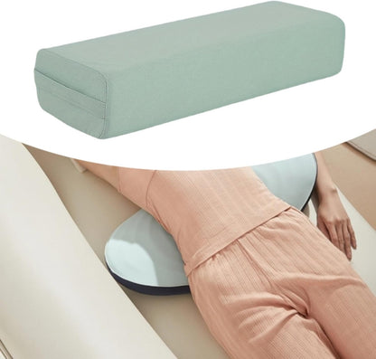 Vaveren Yoga Bolster Pillow Meditation Pillow,Breathable,Professional,Rectangular,with Carry Handle for Relaxation Restorative Yoga, Light Green