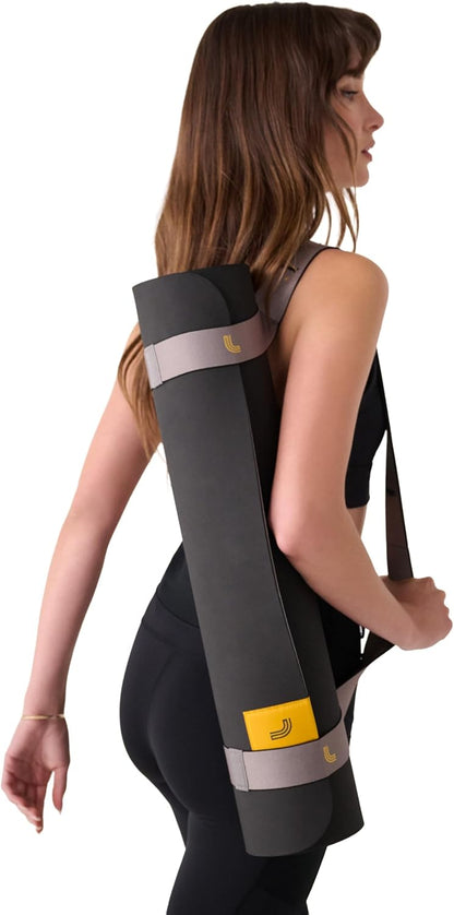 Lolë Pose Yoga Mat for Women with Strap Carrier | Non-Slip 5mm Thick Exercise Mat | Ideal for Hot Yoga & Pilates | PVC-Free & Sweat-Resistant