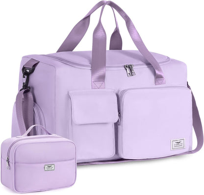 FIORETTO Women's Gym Duffle Bag with Shoes Compartment, 30L Capacity, Ideal for Travel, Gym, Sports, Duffel, Weekender