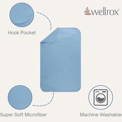 Wellrox Microfiber Yoga Hand Towel – Super Soft, Quick-Dry, Non Slip Yoga Towel for Hot Pilates, Gym & Workouts (26.5" x 16", Lavender)