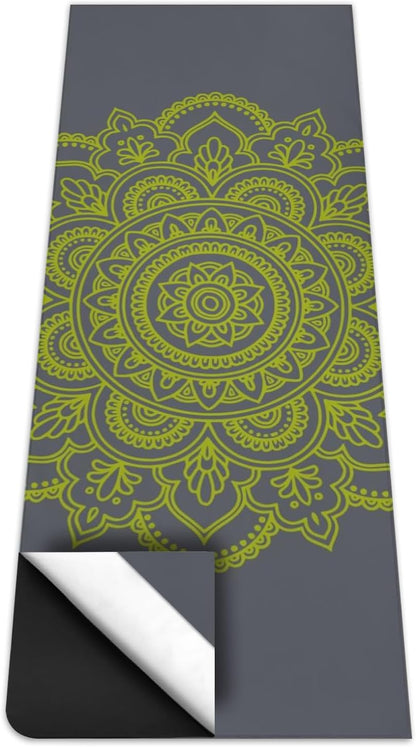 Hot Yoga Mat Towel with Corner Pockets Yoga Towels for Hot Yoga Non Slip with Travel Bag Sweat Absorbent Yoga Blankets Mat Cover for Workout Gym 70"x26" (Mountain-01, 70x26)