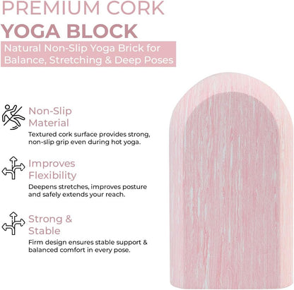 Yoga Block, 1 piece Lightweight, Arc Shape for Stable Grip, Ink Painting Design, Portable and Durable Yoga Brick for Enhanced Comfort and Support