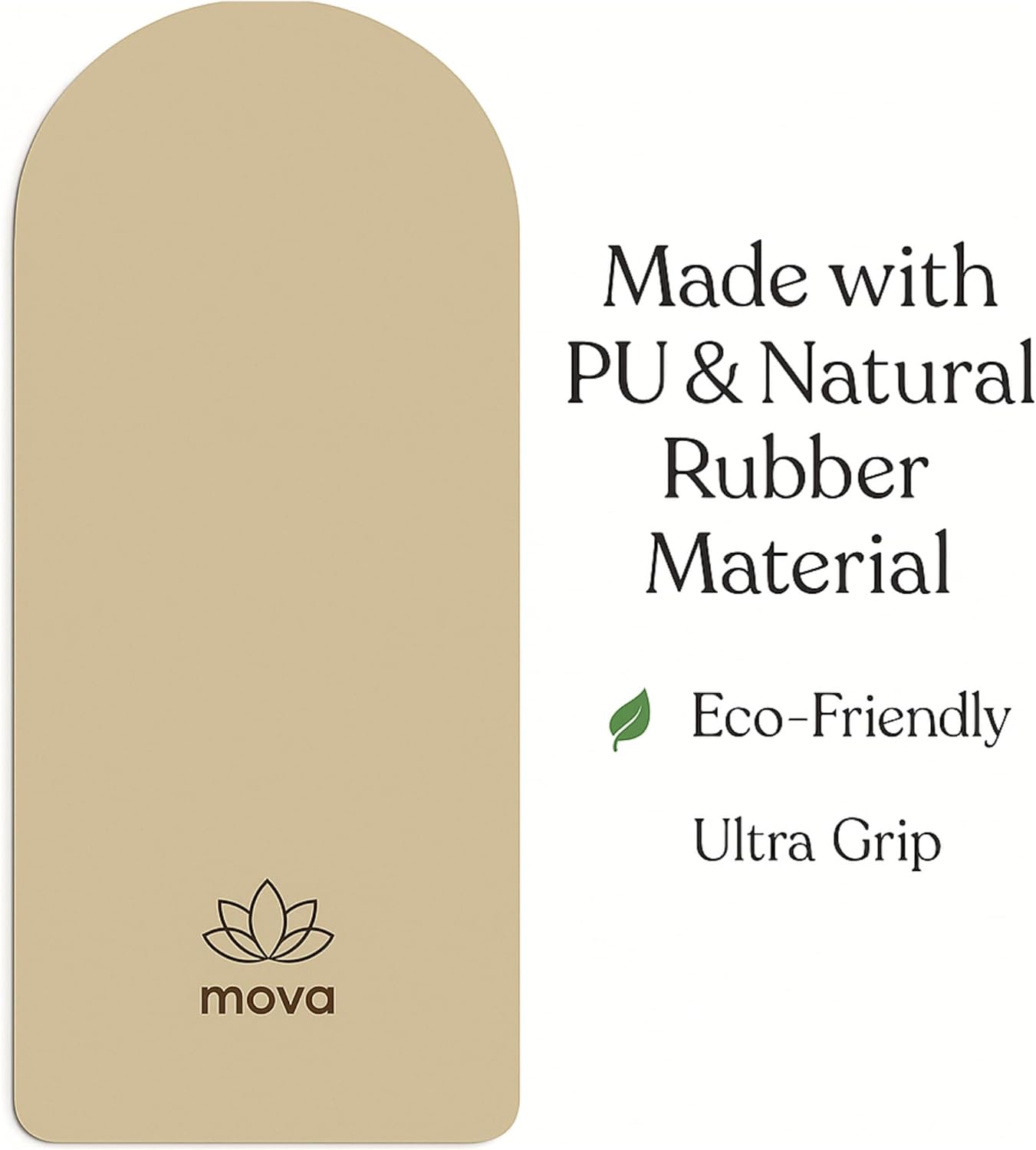 Yoga Mat – Extra Long Non-Slip PU & Natural Rubber, 4.5mm Thick, Eco-Friendly Yoga Mat for Hot Yoga, Pilates & Home Workout