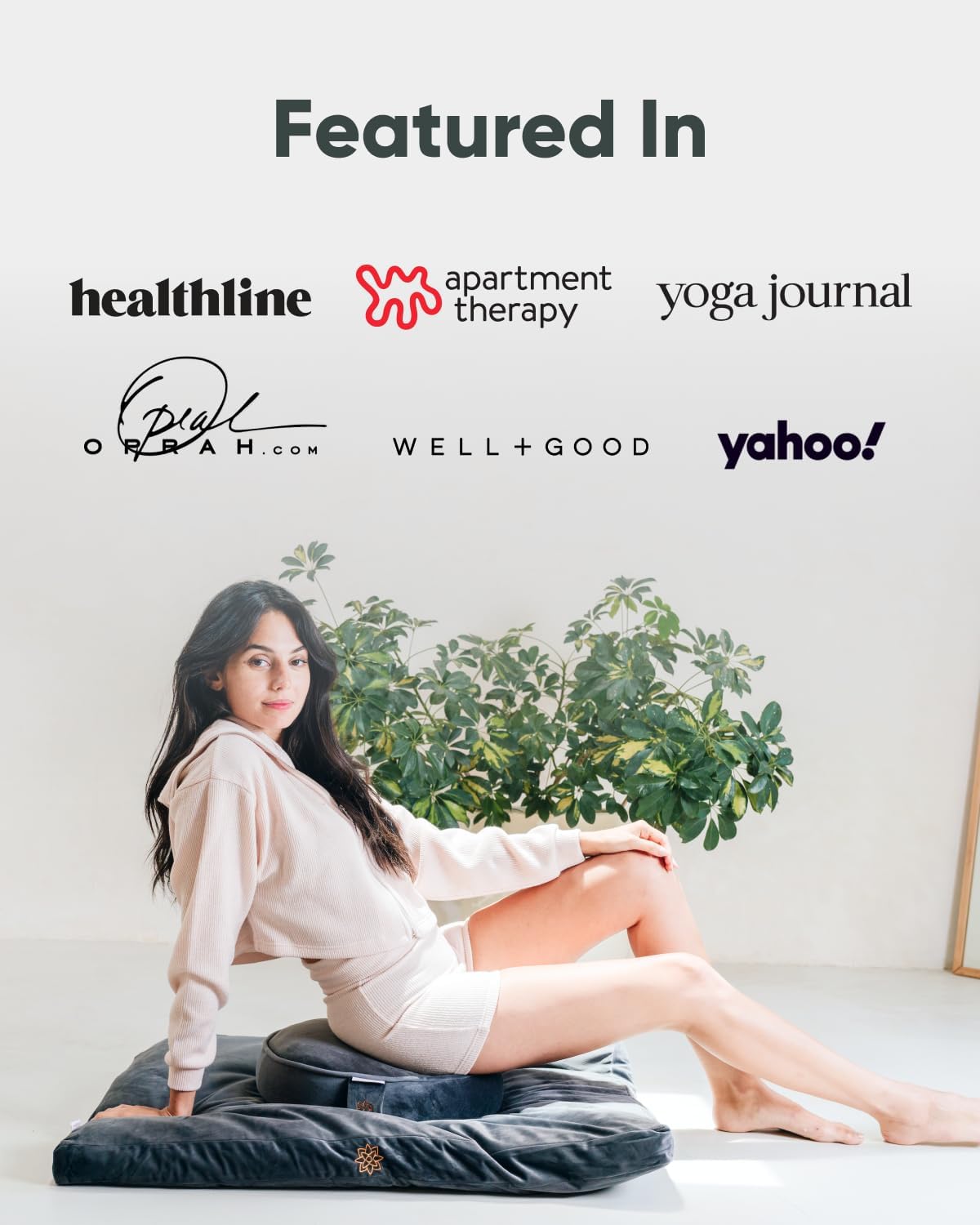 Mindful & Modern Zabuton Meditation Mat - Cotton Filled Yoga and Meditation Pad - Zabuton Meditation Cushion for Kneeling and Sitting Support - Large Rectangular Sitting Floor Pillow for Bench or Zafu