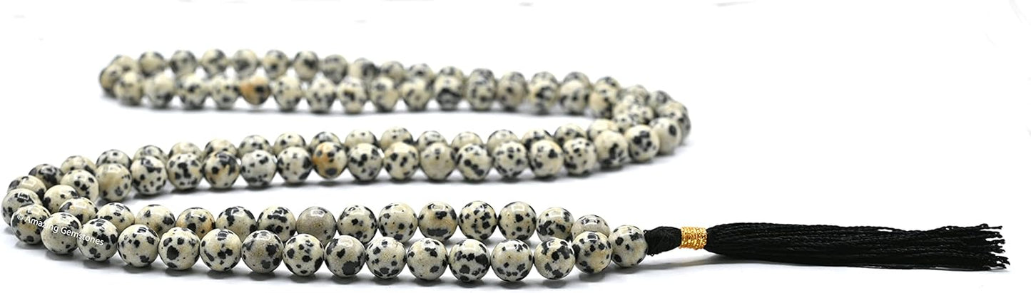 Amazing Gemstone 108 Beads Handmade Mala (Knotted, Rudraksha) - Colors B