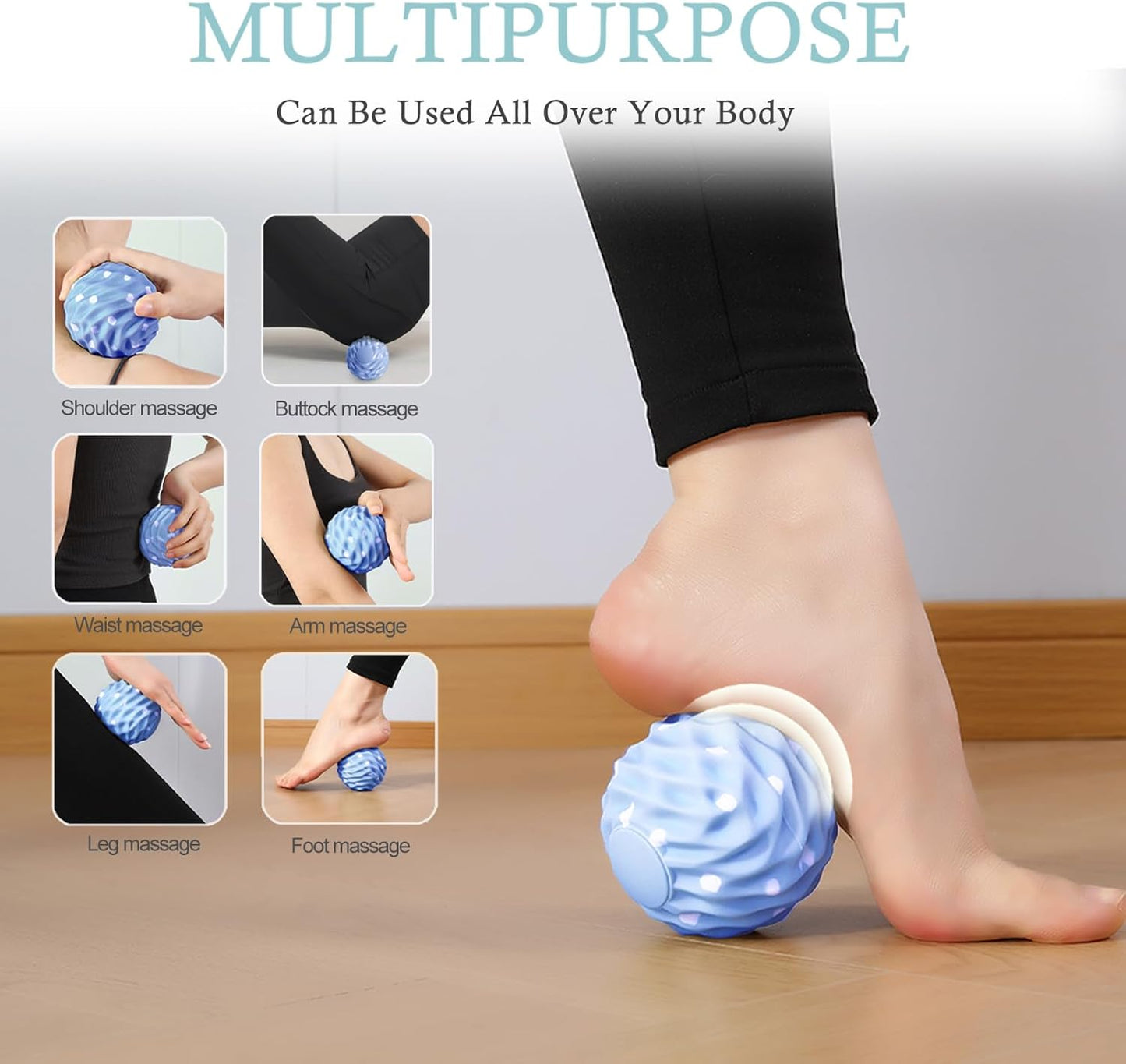 JIEJUNJI Massage Balls Set for Deep Tissue Muscle Relief, Trigger Point & Myofascial Release, Full Body Use for Back, Neck, Shoulder, Foot & Hip (Peanut Ball Set)
