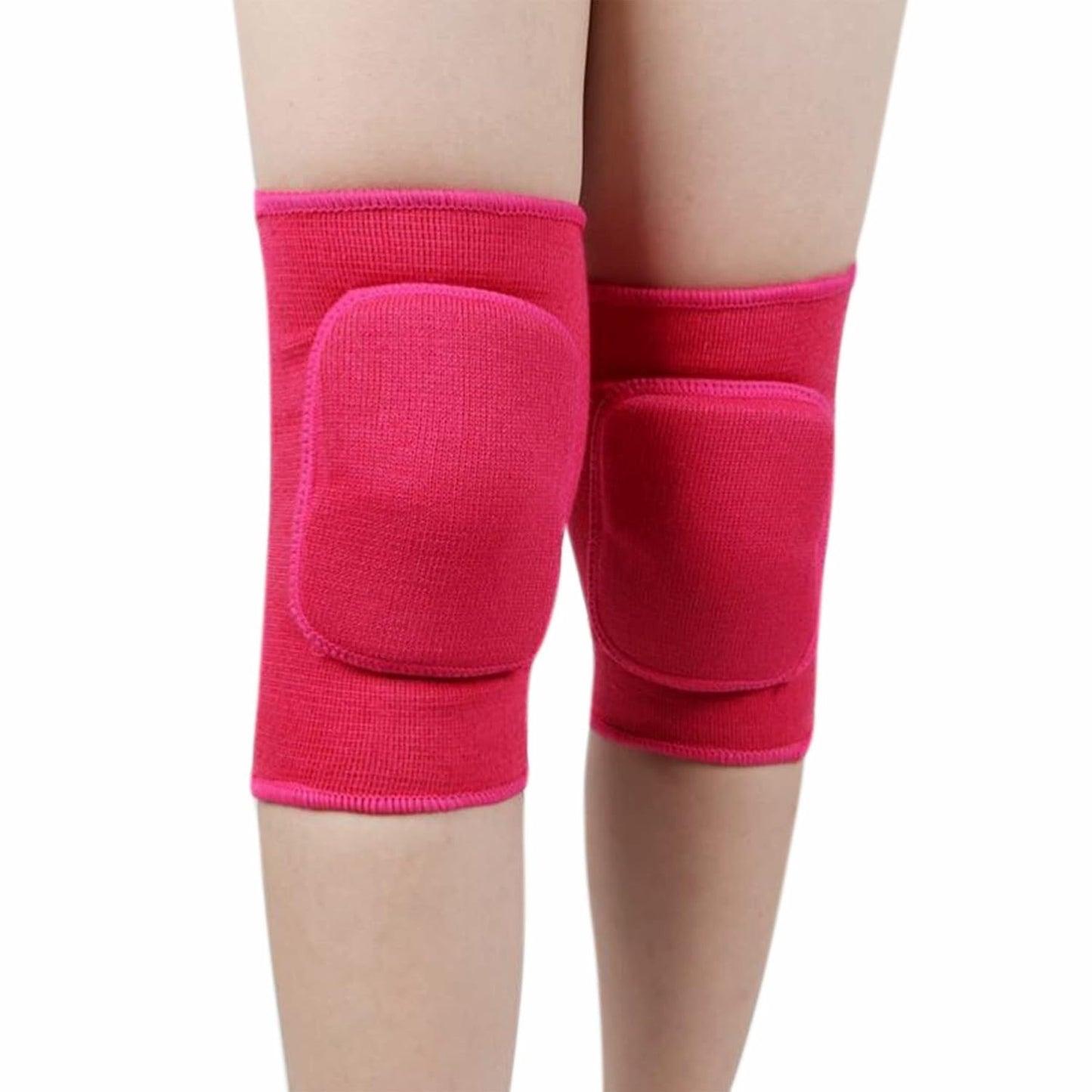 Men Women Protective Knee Pads, Anti-Slip Padded Sponge Knee Brace Knee Support for Football Volleyball Dance Skating Basketball Sports (Medium,Nude)