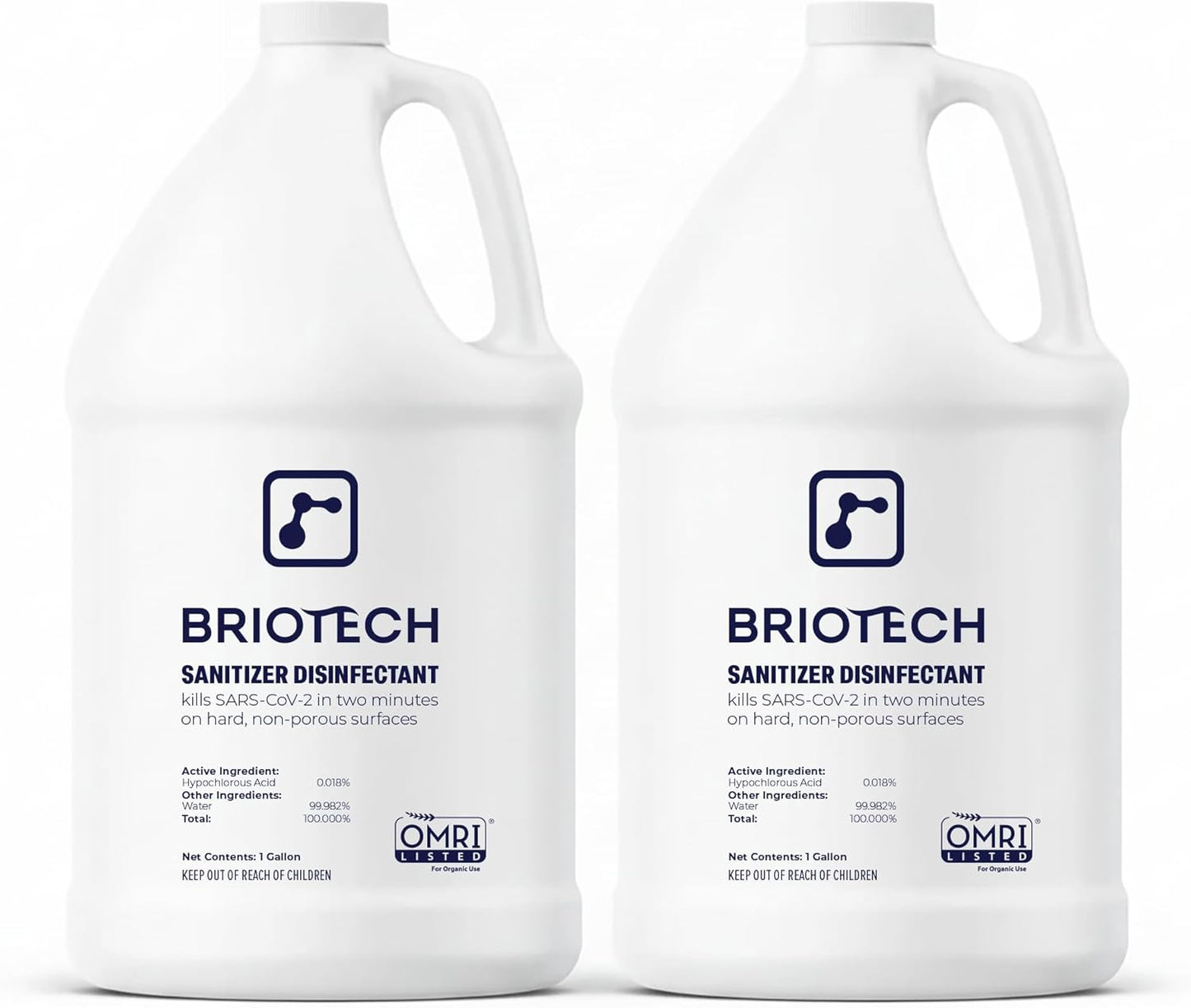 BRIOTECH Sanitizer Disinfectant Hypochlorous Spray, Kill 99.99% of Viruses & Bacteria, Control Mold, Eliminate Odor, Gentle for Nursery & Play Rooms, Food Contact Surface Sanitizer, 32 fl oz