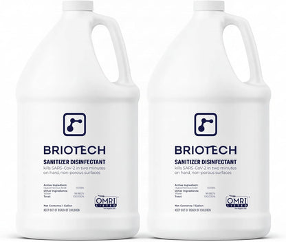 BRIOTECH Sanitizer Disinfectant Hypochlorous Spray, Kill 99.99% of Viruses & Bacteria, Control Mold, Eliminate Odor, Gentle for Nursery & Play Rooms, Food Contact Surface Sanitizer, 32 fl oz