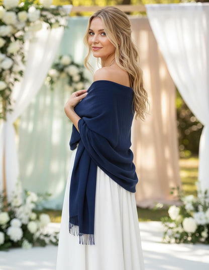 Women's Scarf Pashmina Shawls and Wraps for Evening Dress Wedding Bridal Bridesmaid Winter Warm Long Large Scarves - Colors A