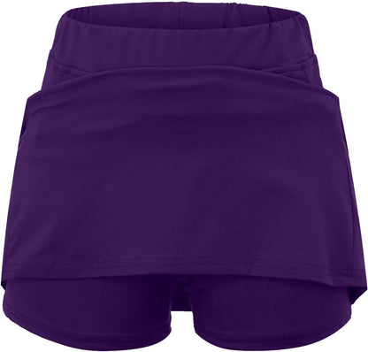 SHAOBGE Athletic Yoga Culottes for Women Solid Color Elastic Shorts Summer Lightweight High Waist Skinny Joggers Skirt 2024