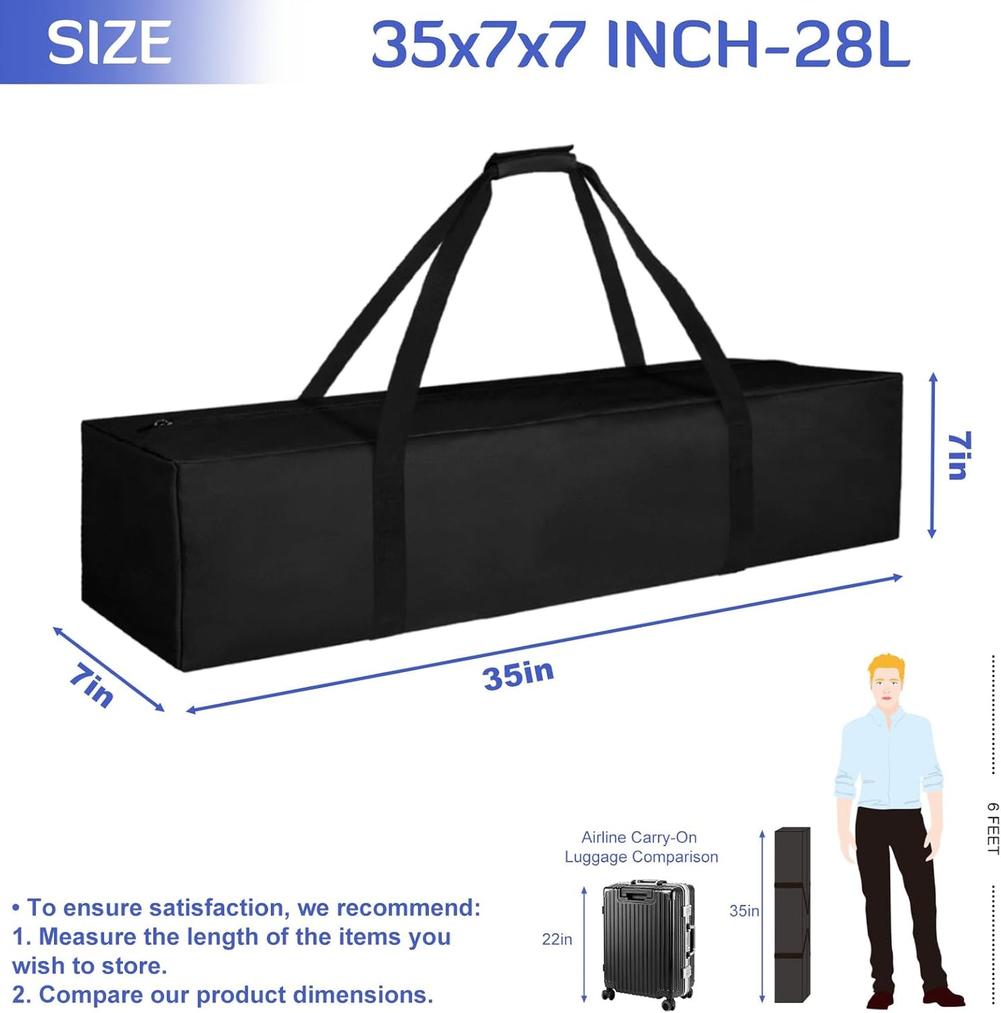 INFANZIA 45inch Sports Duffel Travel Bag, 115L Extra Large Duffel Luggage Bag with Upgrade Zipper, Water Resistant & Foldable Equipment Storage Bag for Camping Tent Tripod Fishing