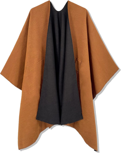 Moss Rose Women's Shawl Wrap Poncho Ruana Cape Open Front Cardigan Shawls for Spring Fall Winter