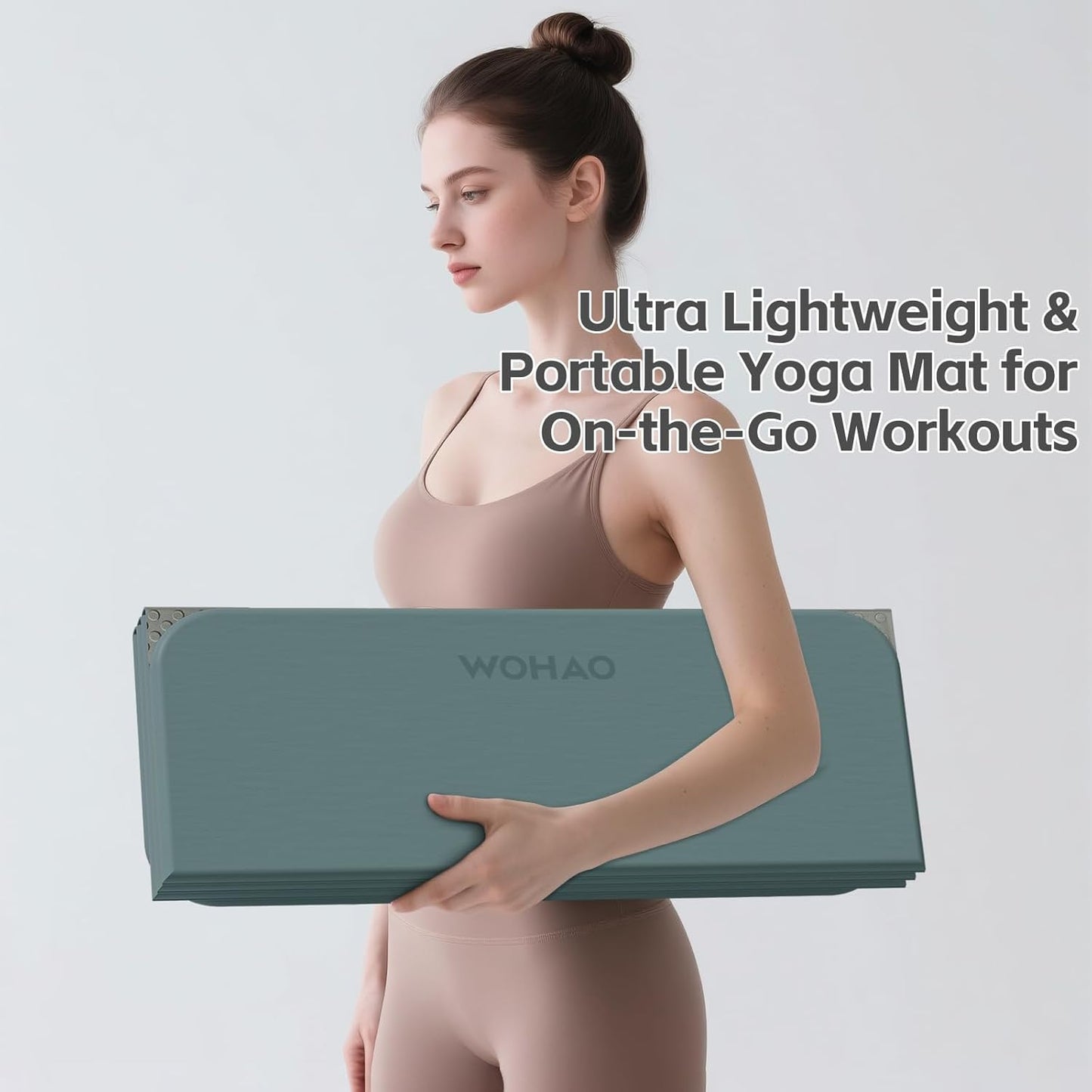 7-Fold Yoga Mat 70"x24" - 1/2 Inch Thick Folding Exercise Mat, Compact Non-Slip TPE Mat for Travel, Storage, Yoga & Home Gym, Lightweight & Portable